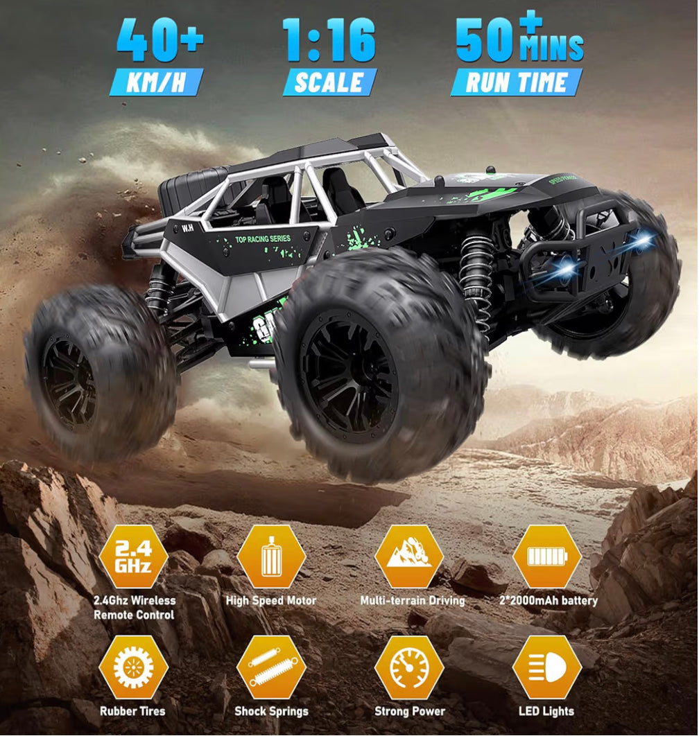 All-Terrain High-Speed RC Truck 1:16 Die-Cast Model image 2