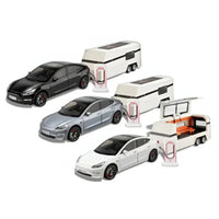 Tesla Model 3 with Trailer RV Model Set 1:24 Die-Cast Model image 1