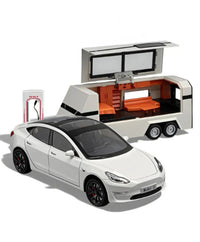 Tesla Model 3 with Trailer RV Model Set 1:24 Die-Cast Model image 2