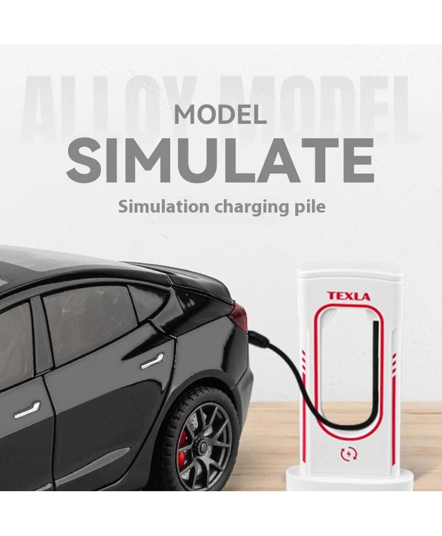 Tesla Model 3 with Trailer RV Model Set 1:24 Die-Cast Model image 5
