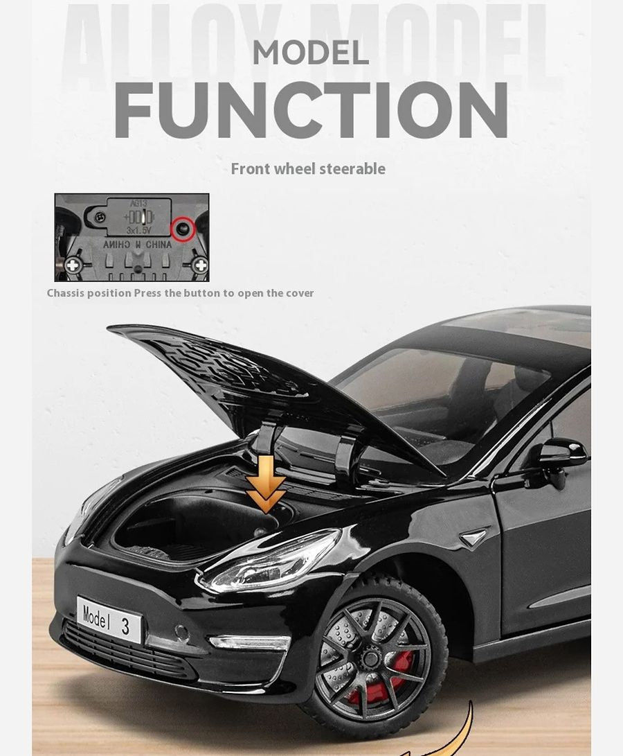 Tesla Model 3 with Trailer RV Model Set 1:24 Die-Cast Model image 7