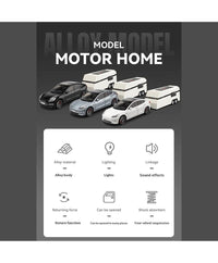 Tesla Model 3 with Trailer RV Model Set 1:24 Die-Cast Model image 9