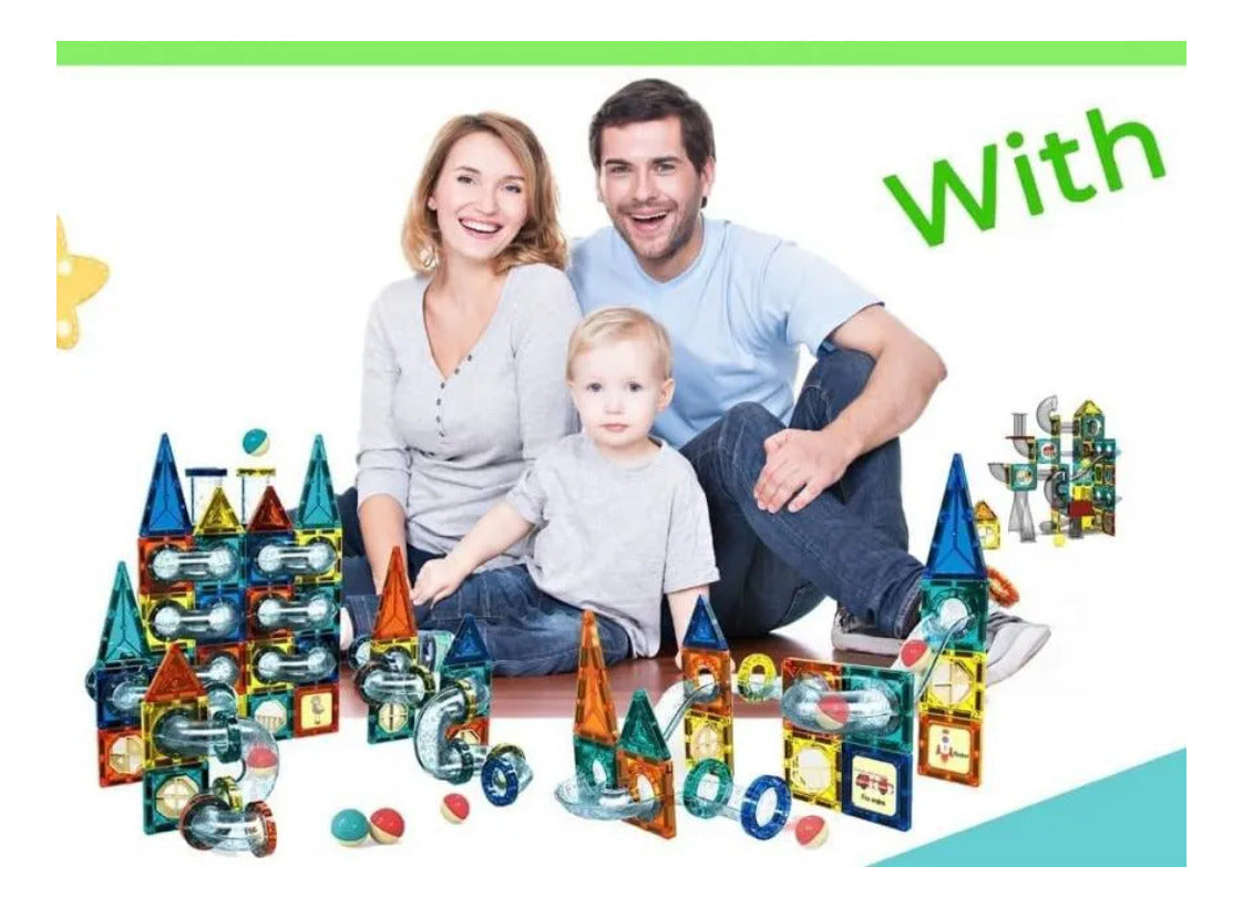 Colorful Magnetic Pipeline Building Block Set - 97 pcs product image 9