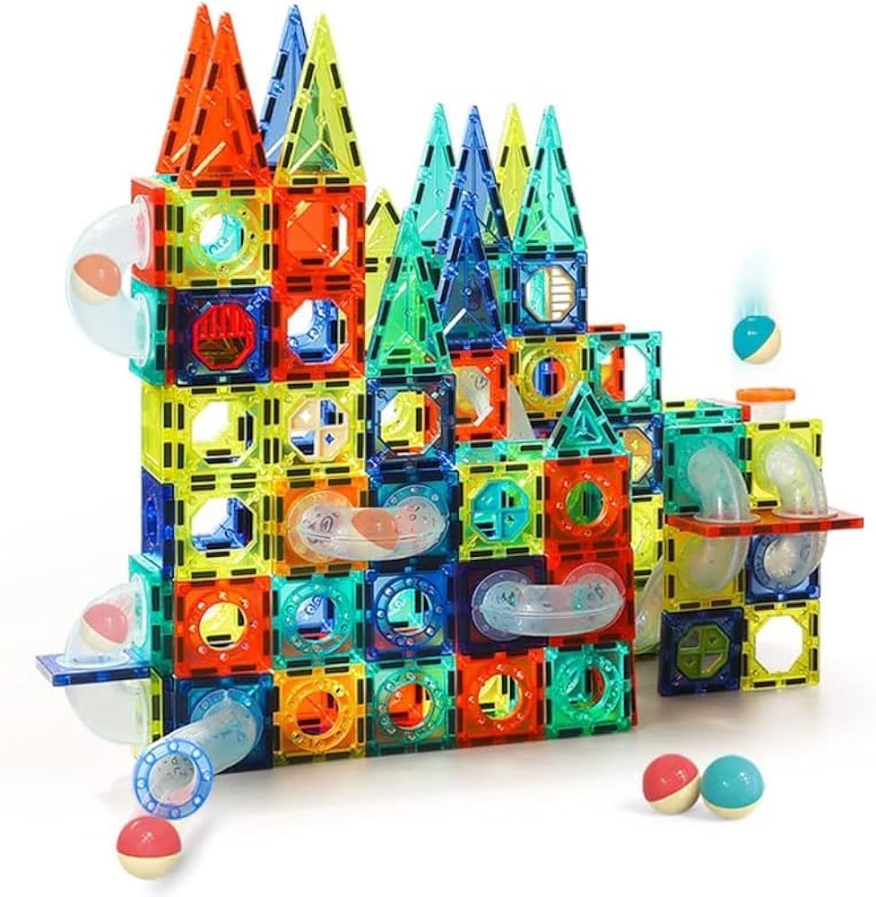 Colorful Magnetic Pipeline Building Block Set - 168 pcs product image 5
