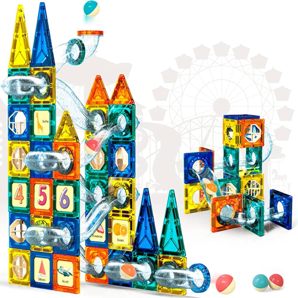 Colorful Magnetic Pipeline Building Block Set - 97 pcs product image 7