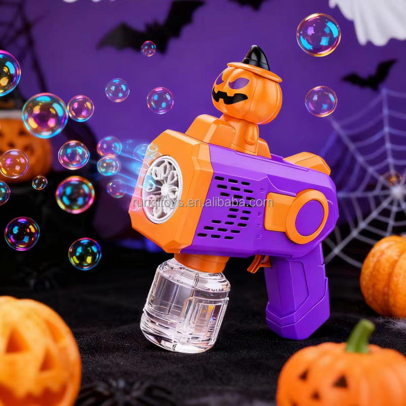 Halloween Pumpkin-Themed Automatic Bubble Gun Machine