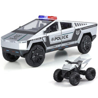 Police Cybertruck Metal Toy Car Set 1:24 image 2
