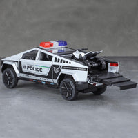Police Cybertruck Metal Toy Car Set 1:24 image 3