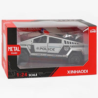 Police Cybertruck Metal Toy Car Set 1:24 image 4