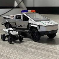 Police Cybertruck Metal Toy Car Set 1:24 image 6