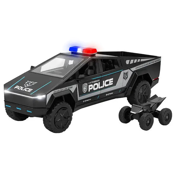 Police Cybertruck Metal Toy Car Set 1:24 image 7