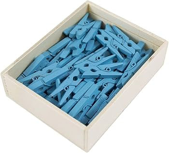 Colorful wooden clothespins for crafts image 1