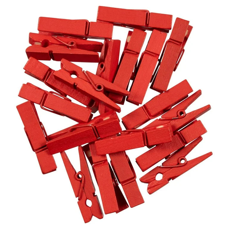 Colorful wooden clothespins for crafts image 7
