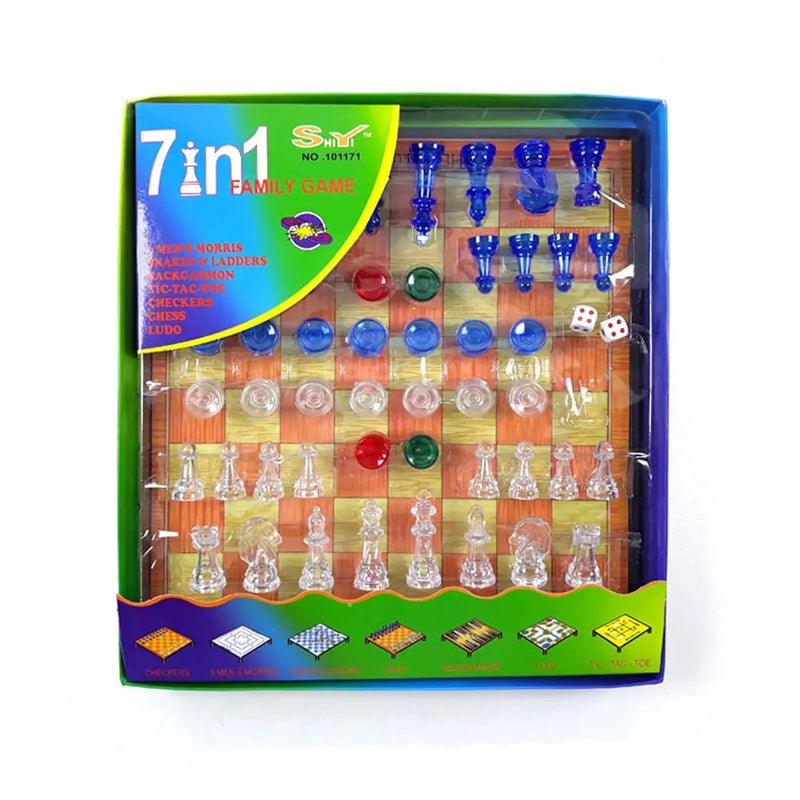 Ultimate 7 in 1 magnetic board game set image 1