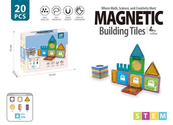 Magnetic Building Blocks and Tiles Set 20 Pcs product image 1