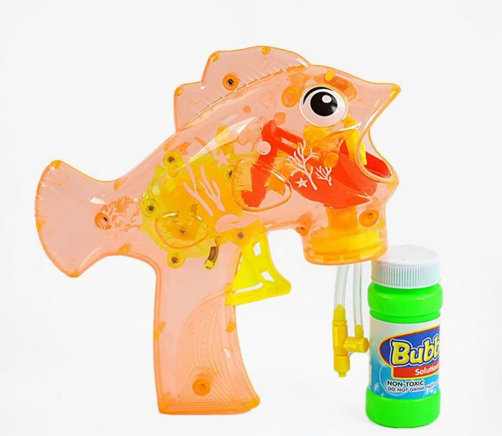 Fish shaped light up bubble gun toy image 2
