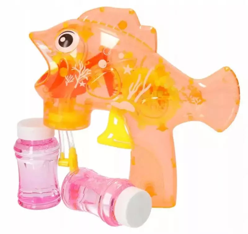 Fish-Shaped Light-Up Bubble Gun Toy