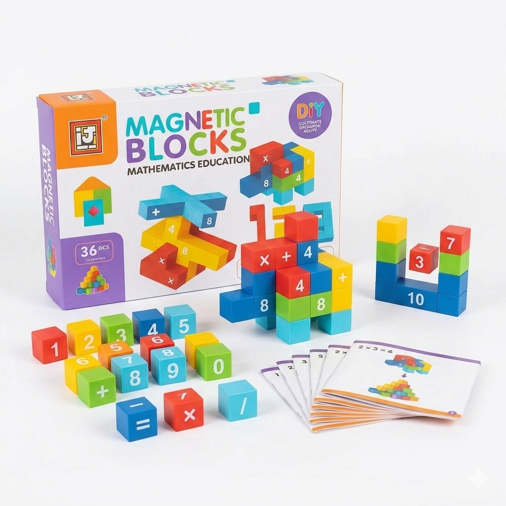 Magnetic Blocks Mathematics Education Set 36-Piece product image 2