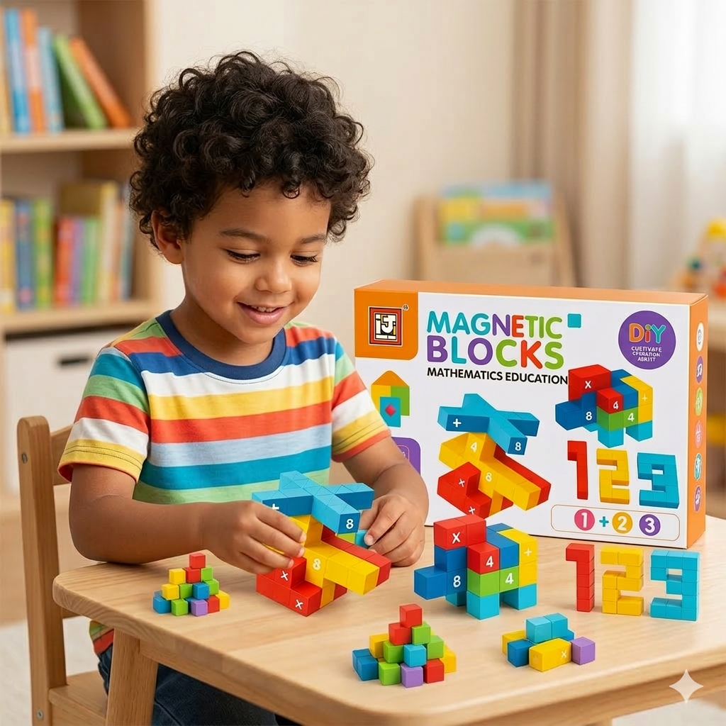 Magnetic Blocks Mathematics Education Set 36-Piece product image 3