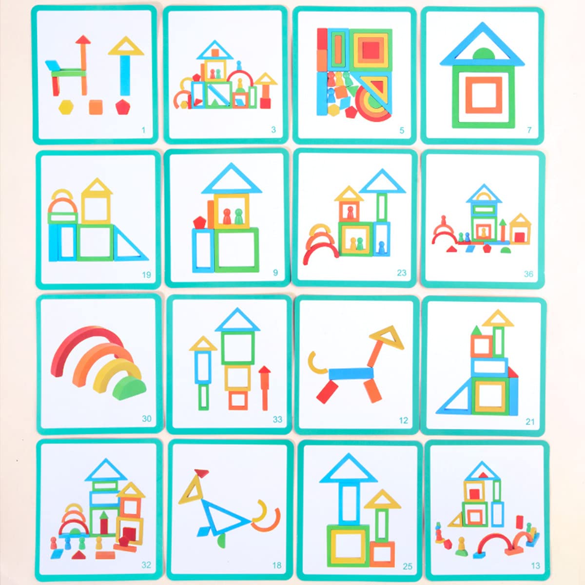 Rainbow Blocks Puzzle Montessori Set product image 6