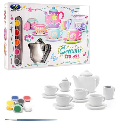 Ceramic Tea Set Painting Kit 18-Piece product image 2