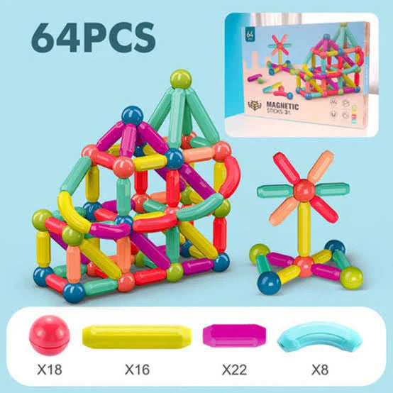 Magnetic Sticks Construction 64-Piece Set product image 2