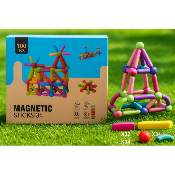 Magnetic Sticks Construction Set 100-Piece product image 1