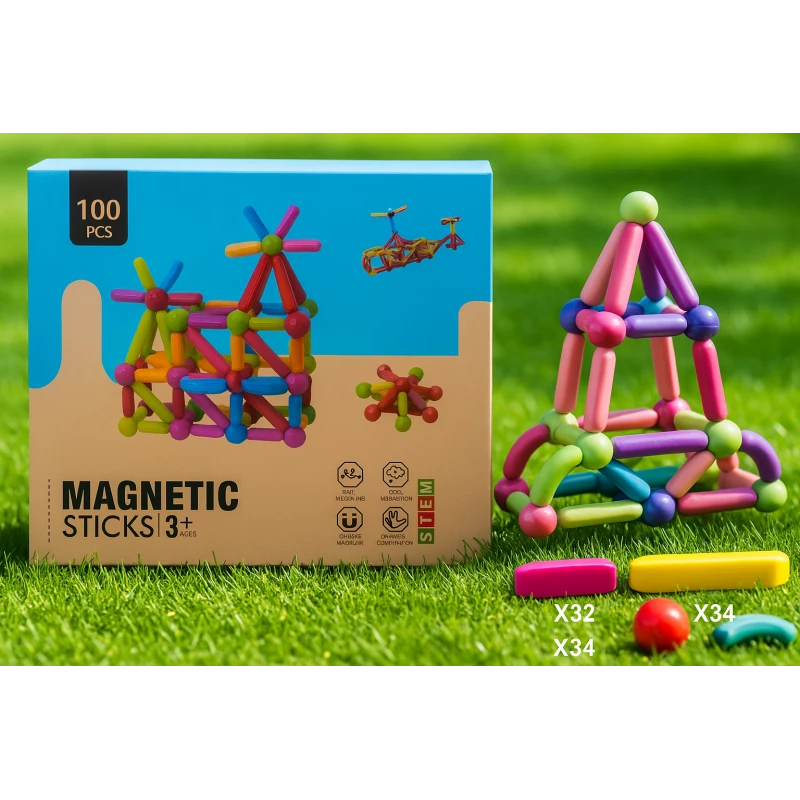 Magnetic Sticks Construction Set 100-Piece product image 1