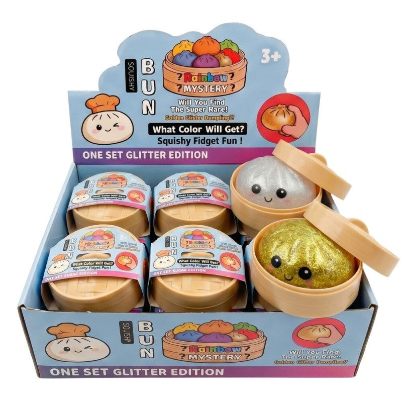 Dumpling Squishy Bun Glitter Edition pack one 1
