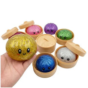 Dumpling Squishy Bun Glitter Edition pack one 1