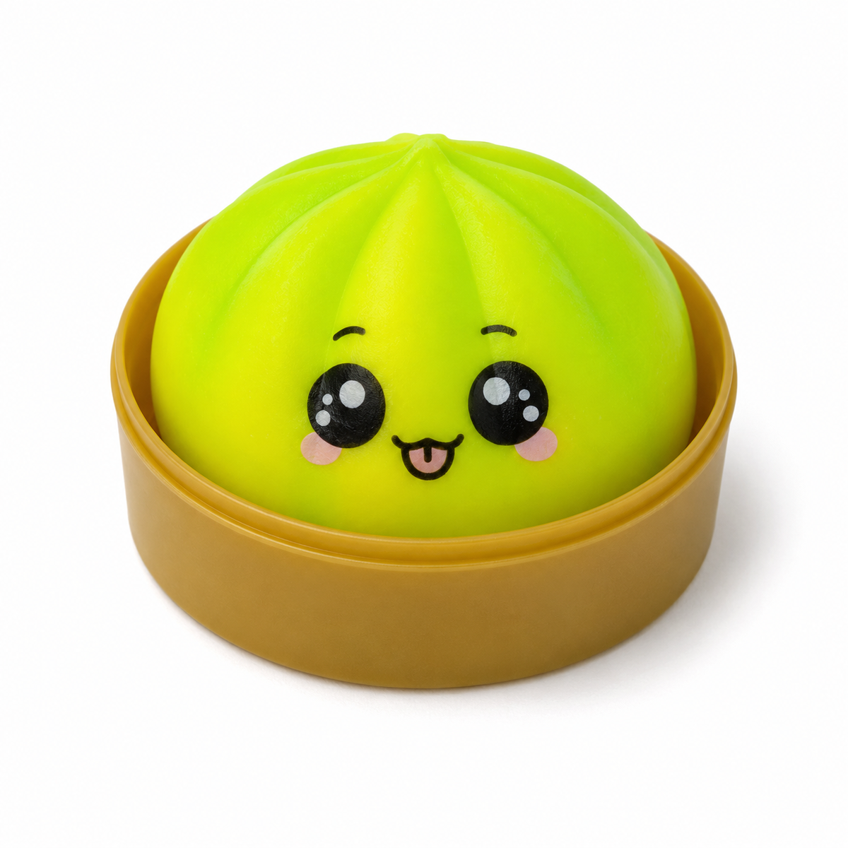 Rainbow Bun Squishy with Emoji in Steamer pack of 1
