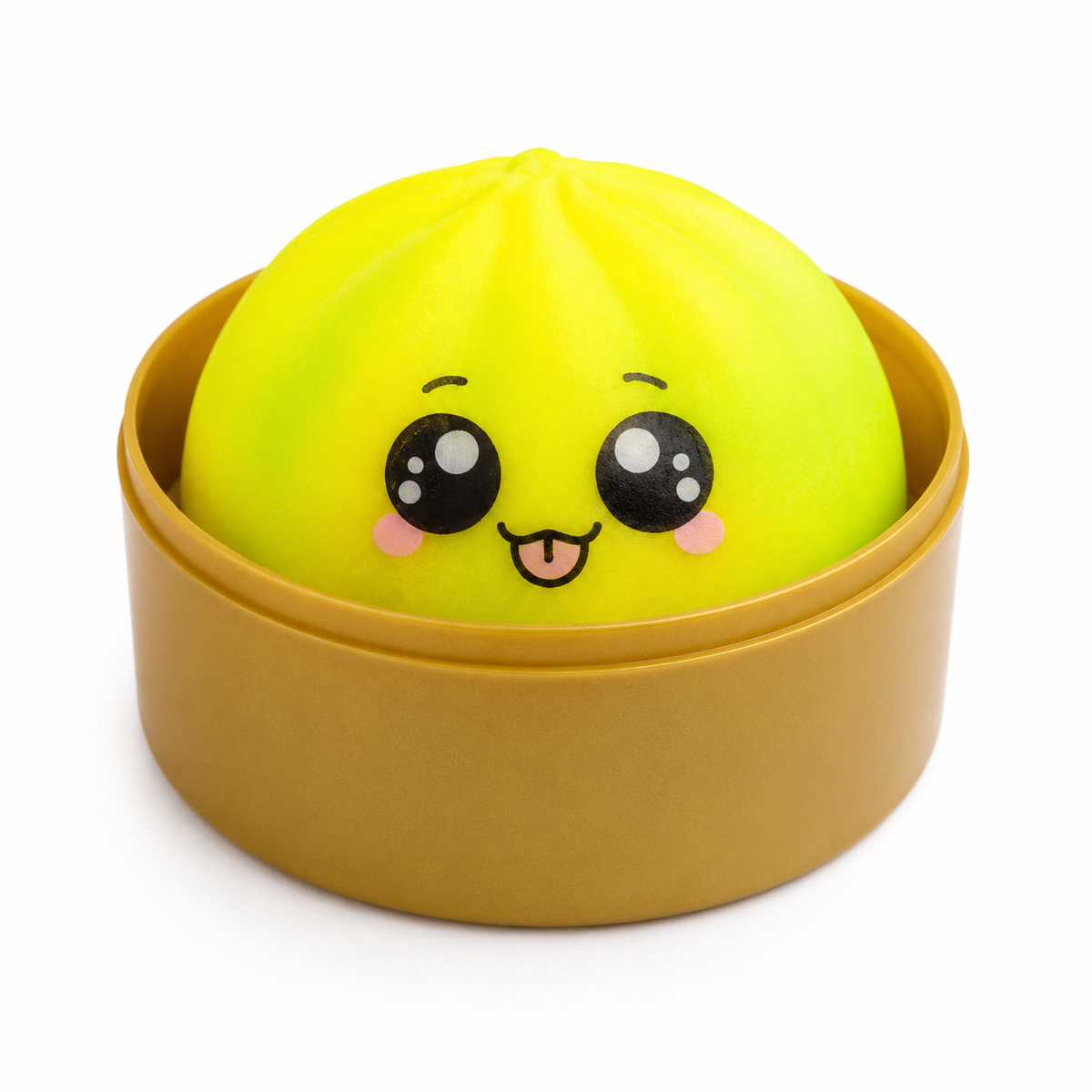 Rainbow Bun Squishy with Emoji in Steamer pack of 1