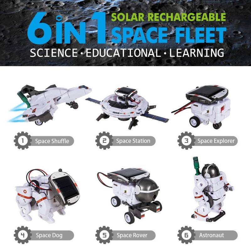 Generic 6-in-1 Educational Solar-Powered Space Fleet STEM Kit – product image 2