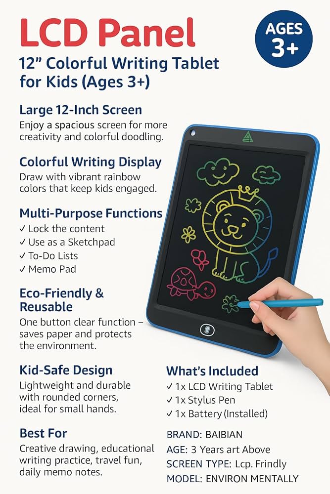 Colorful LCD Writing Tablet