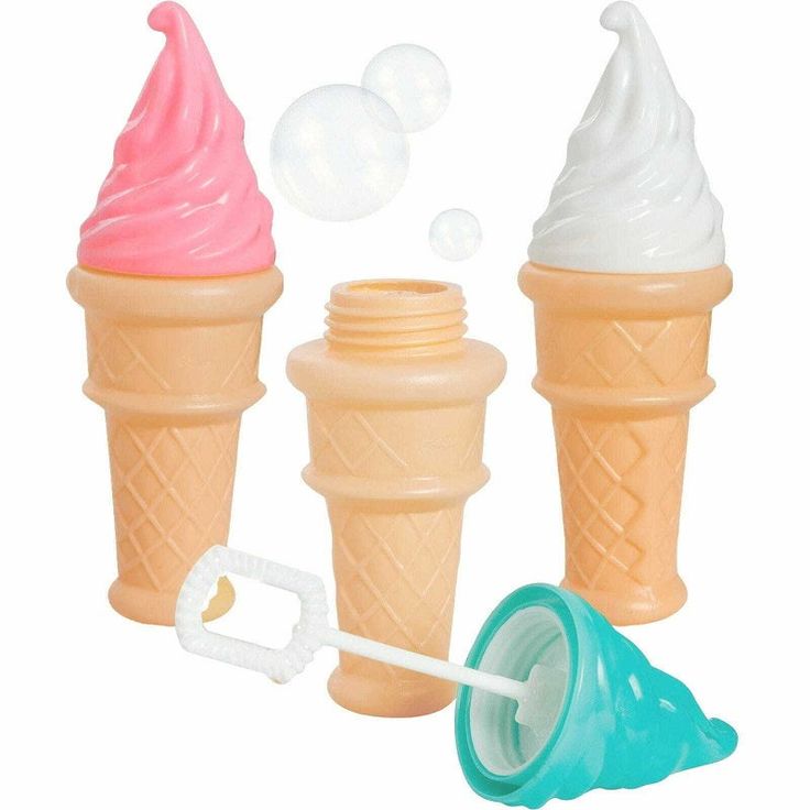 Ice Cream Cone Bubble Wand Set