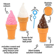 Ice Cream Cone Bubble Wand Set
