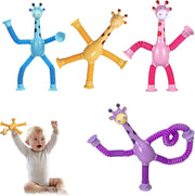 Giraffe Pop Tube Suction Cup Toy Set