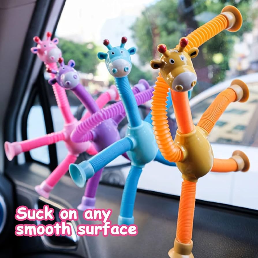 Giraffe Pop Tube Suction Cup Toy Set
