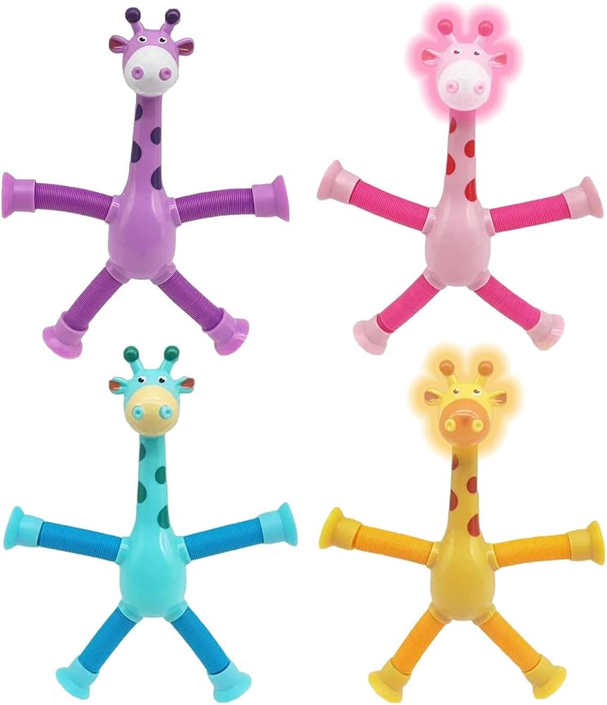 Giraffe Pop Tube Suction Cup Toy Set