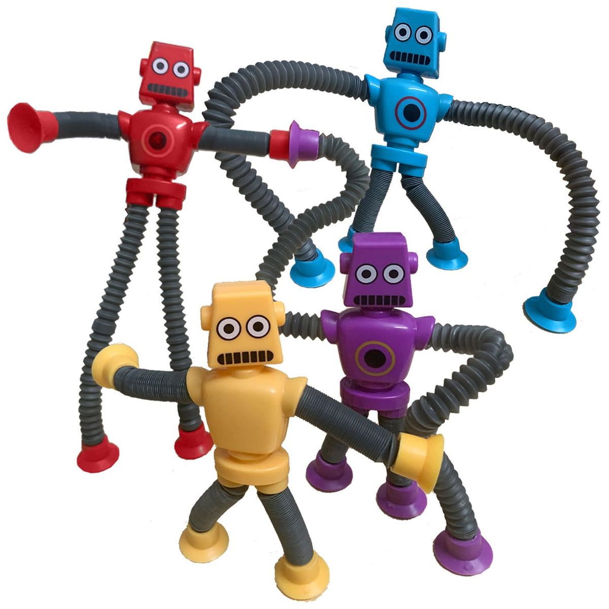 Robot Pop Tube Suction Cup Toy Set