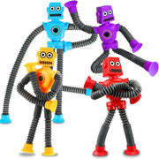 Robot Pop Tube Suction Cup Toy Set