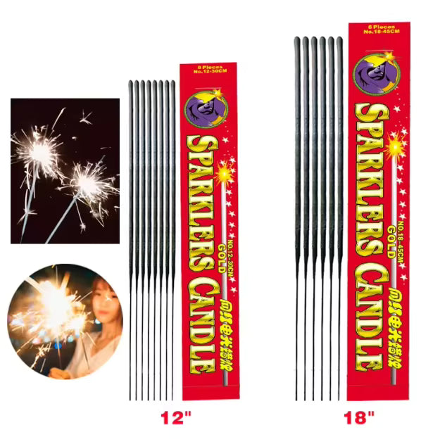 Golden Glow Sparklers Candle Set