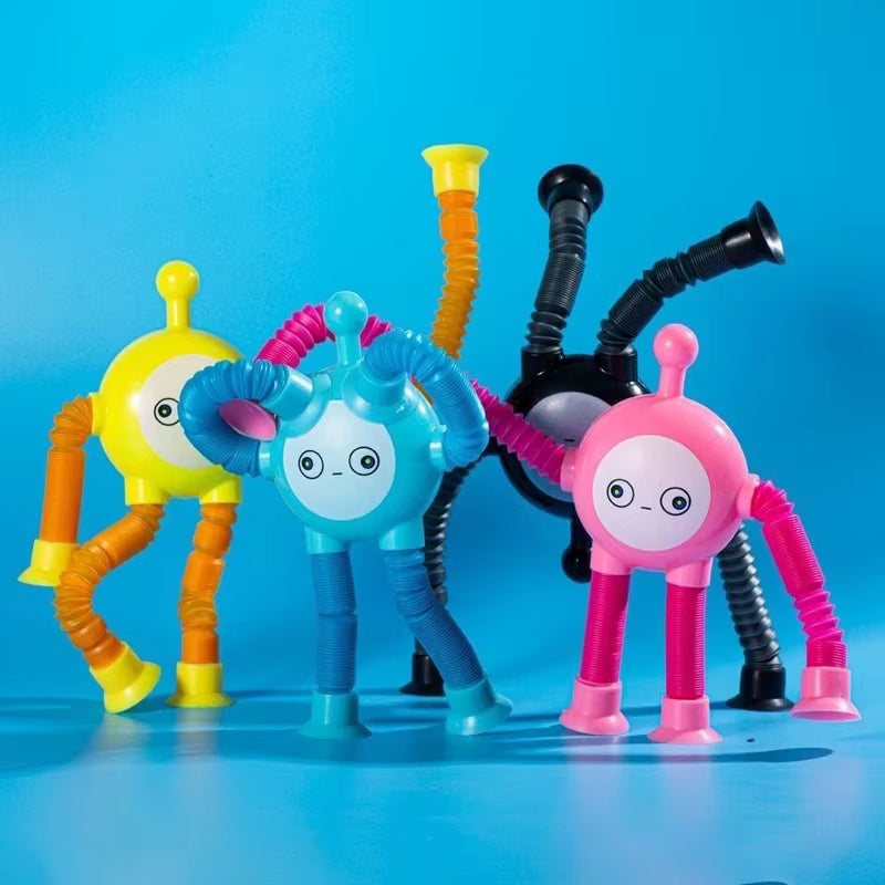 Round Head Pop Tube Robot Suction Cup Fidget Toy