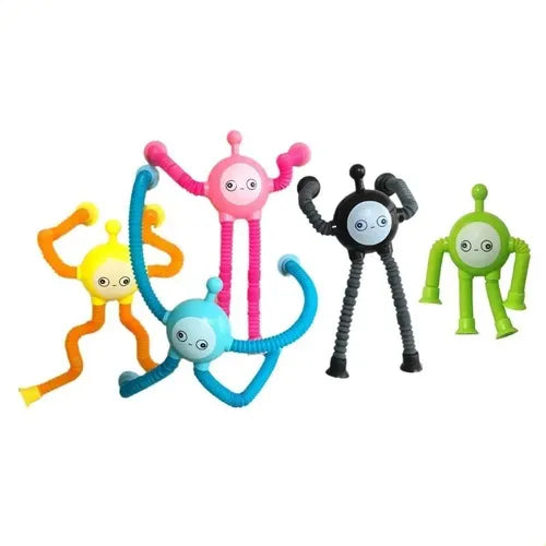 Round Head Pop Tube Robot Suction Cup Fidget Toy