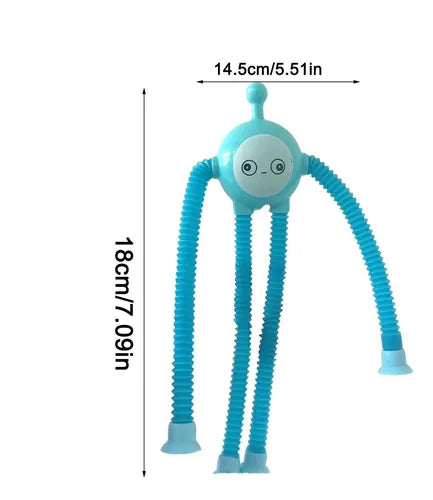 Round Head Pop Tube Robot Suction Cup Fidget Toy