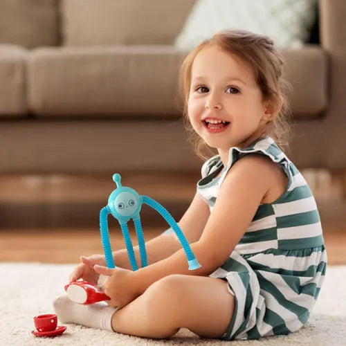 Round Head Pop Tube Robot Suction Cup Fidget Toy
