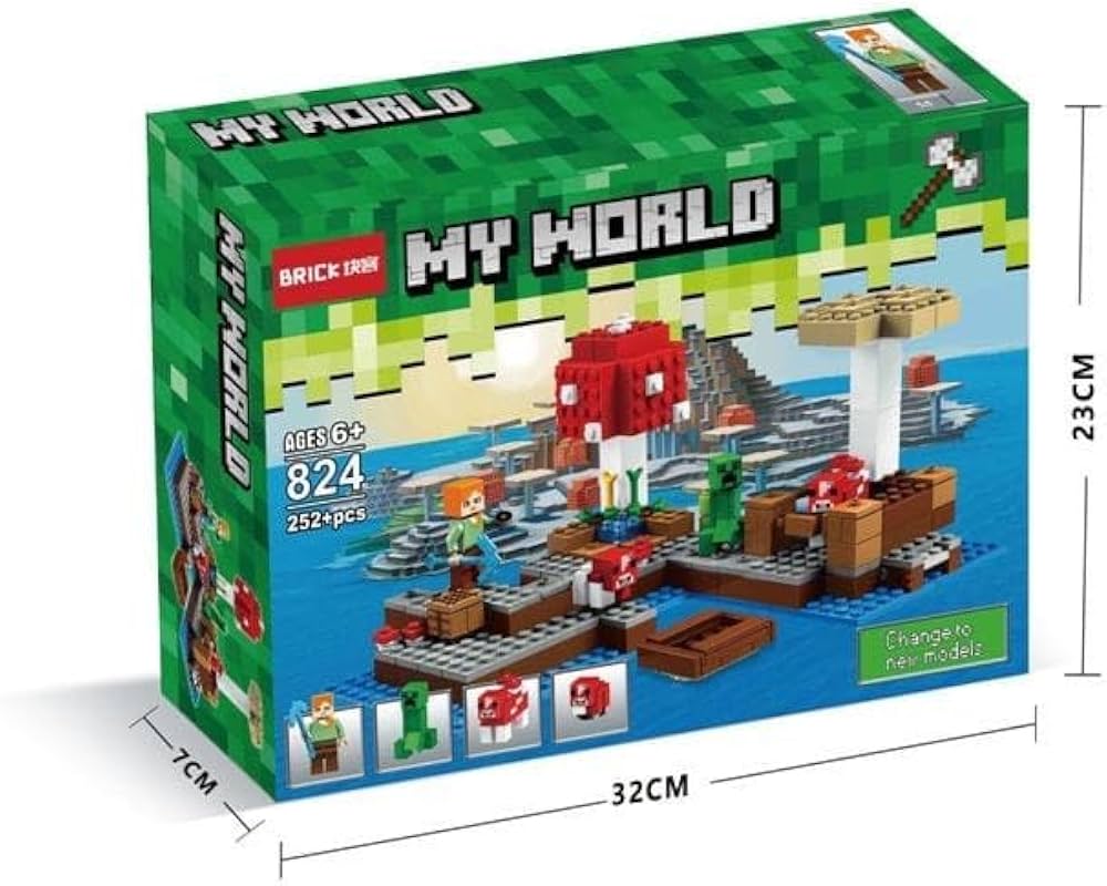 Brick My World Mushroom Island Construction Set