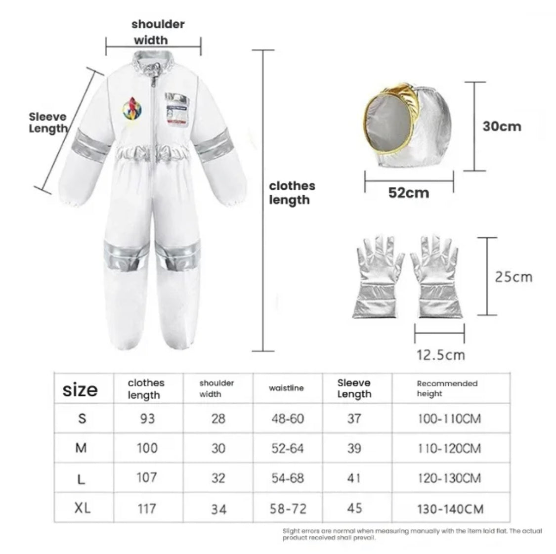 Children Astronaut Space Costume Set