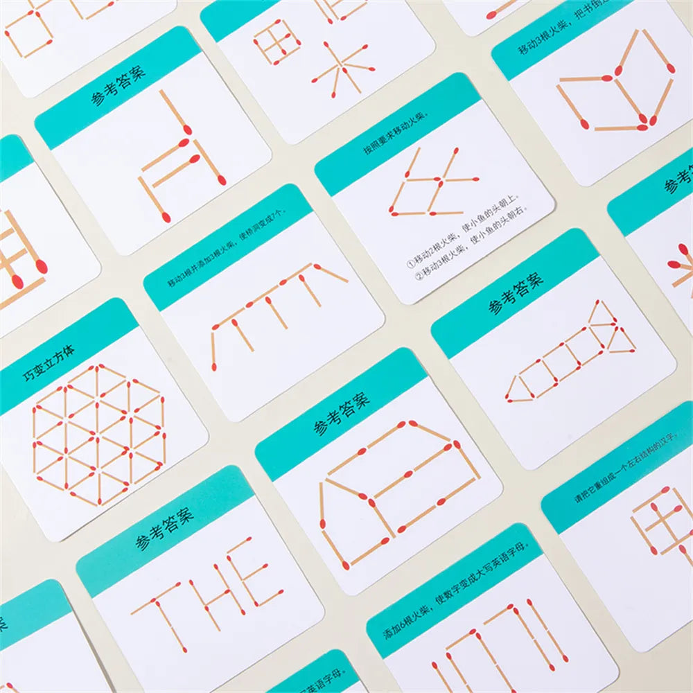 Matchstick Men Logic Puzzle Set