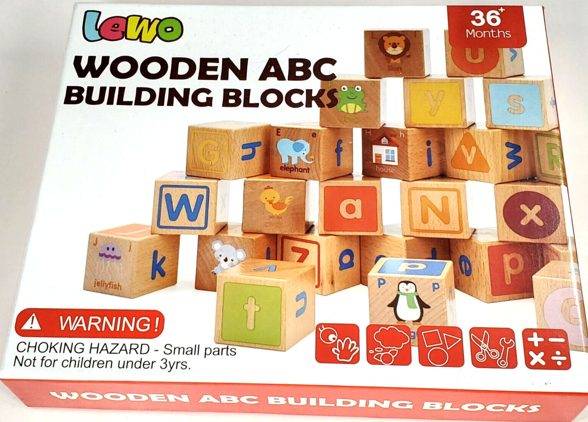 Wooden ABC & Number Combination Building Blocks Set